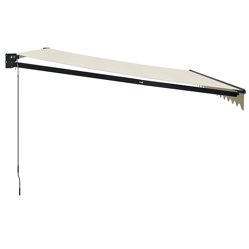 Markise Einziehbar Creme 4x3 m Stoff und Aluminium