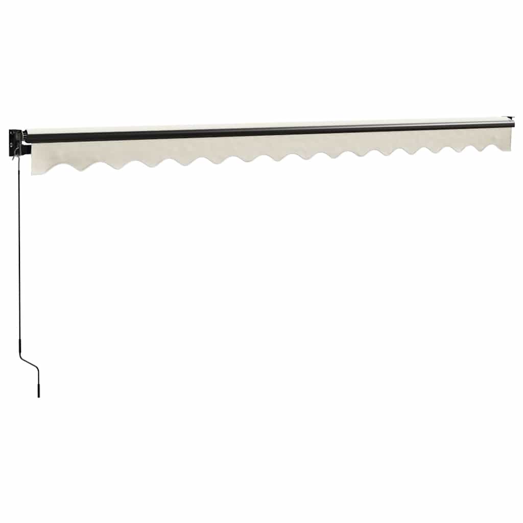Markise Einziehbar Creme 4x3 m Stoff und Aluminium