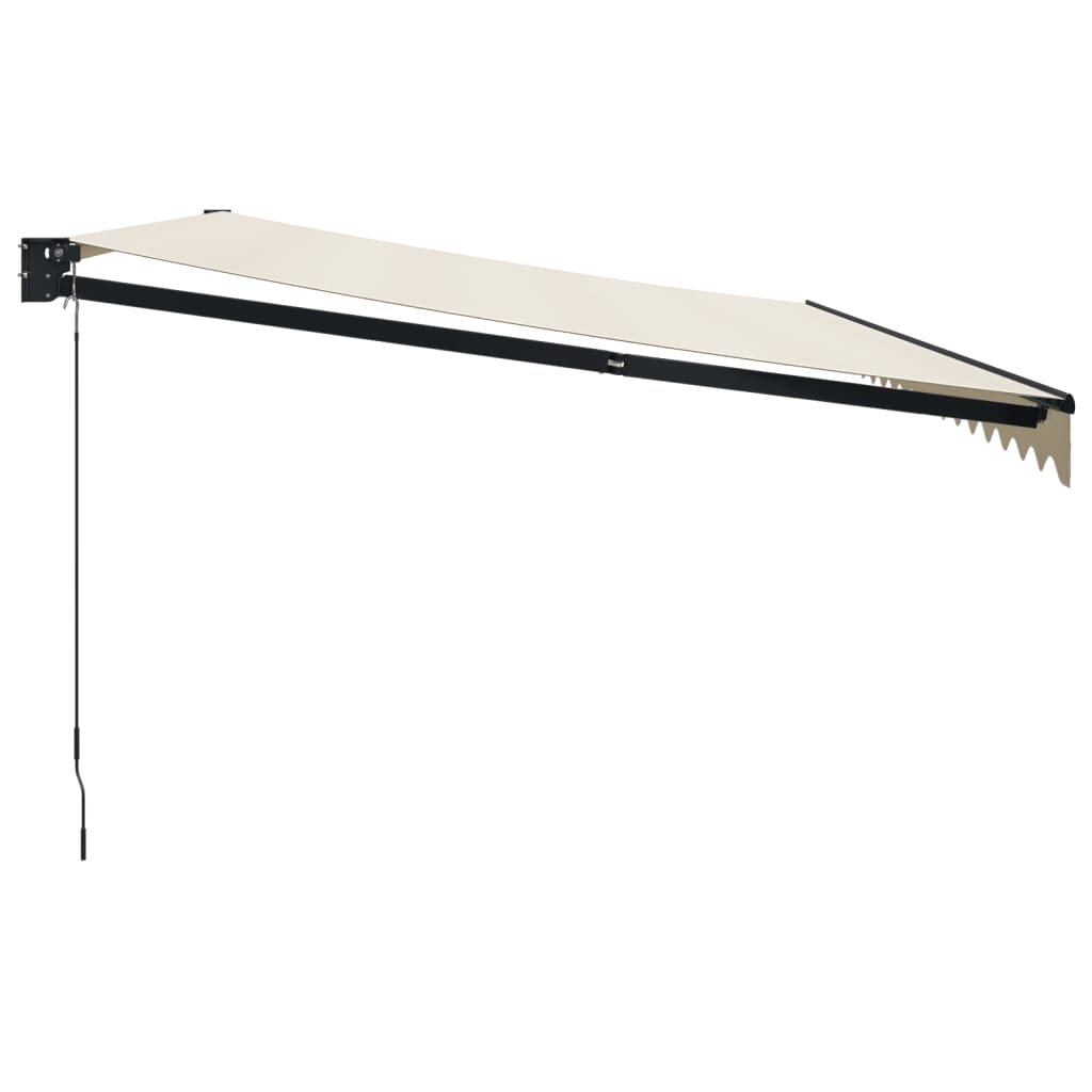 Markise Einziehbar Creme 5x3 m Stoff und Aluminium