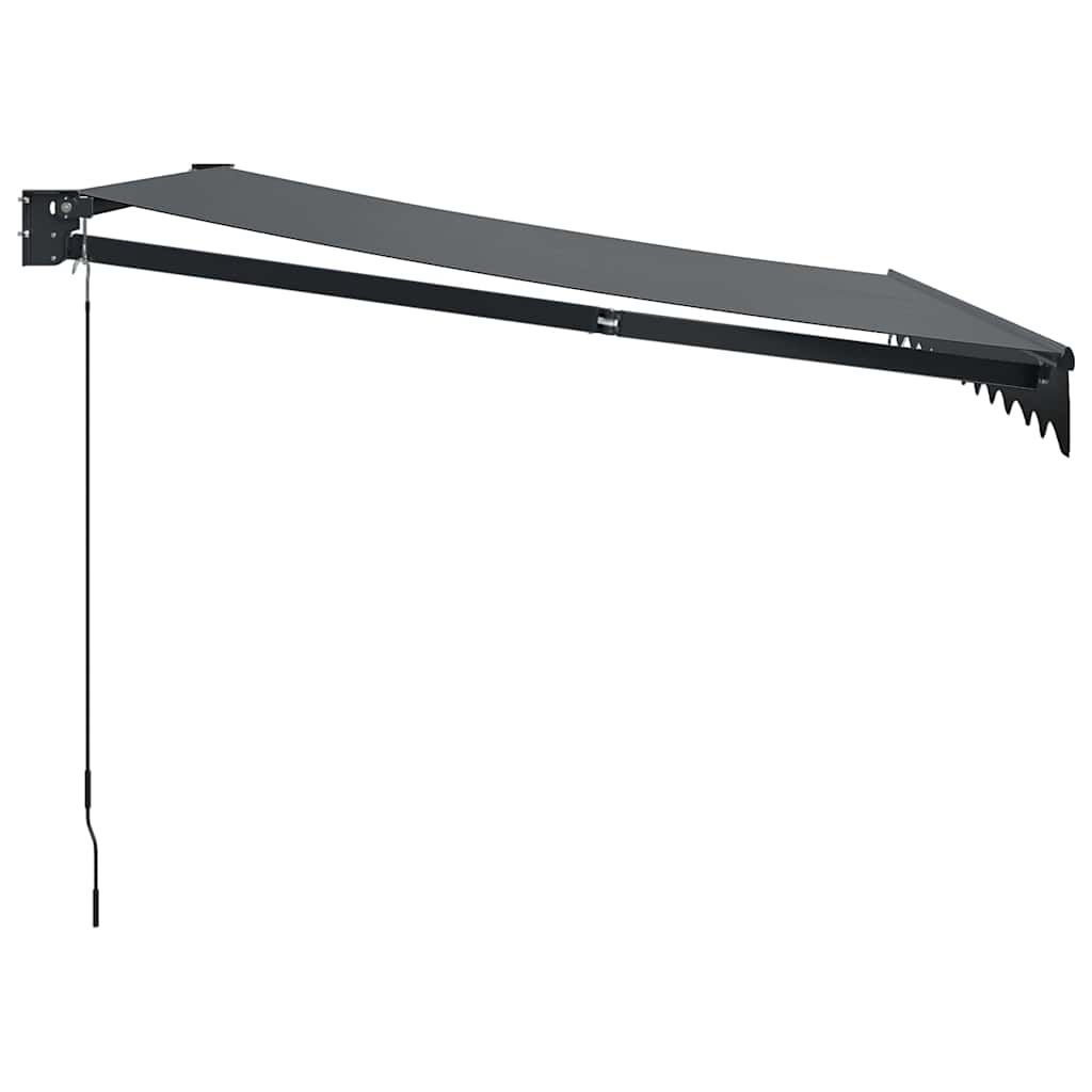Markise Einziehbar Anthrazit 3,5x2,5 m Stoff und Aluminium