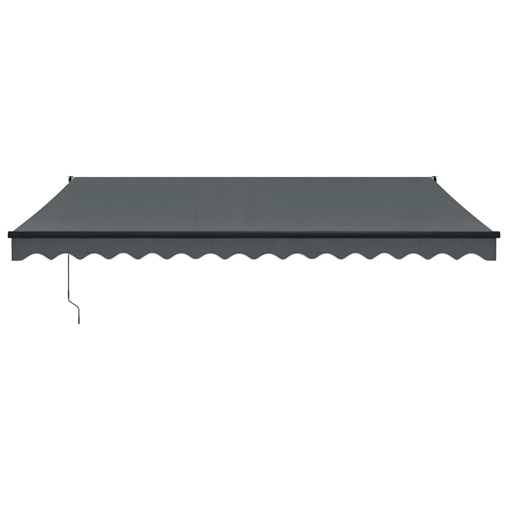 Markise Einziehbar Anthrazit 4x3 m Stoff und Aluminium