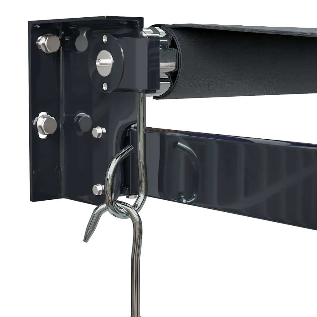Markise Einziehbar Anthrazit 4x3 m Stoff und Aluminium