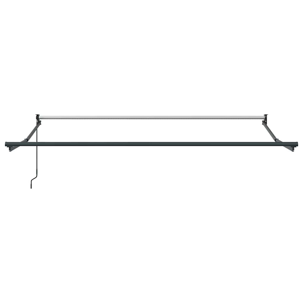 Markise Einziehbar Orange und Braun 3,5x2,5 m Stoff & Aluminium