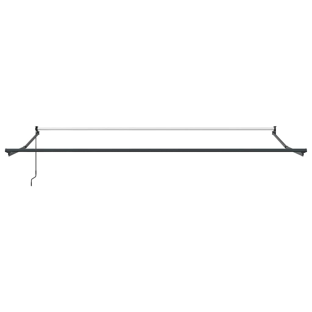 Markise Einziehbar Orange und Braun 4x3 m Stoff und Aluminium