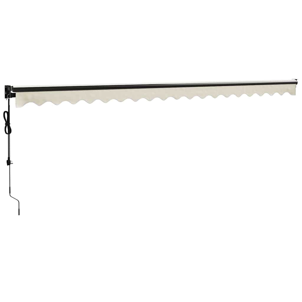 Elektrische Markise mit Kurbel Creme 5x3 m