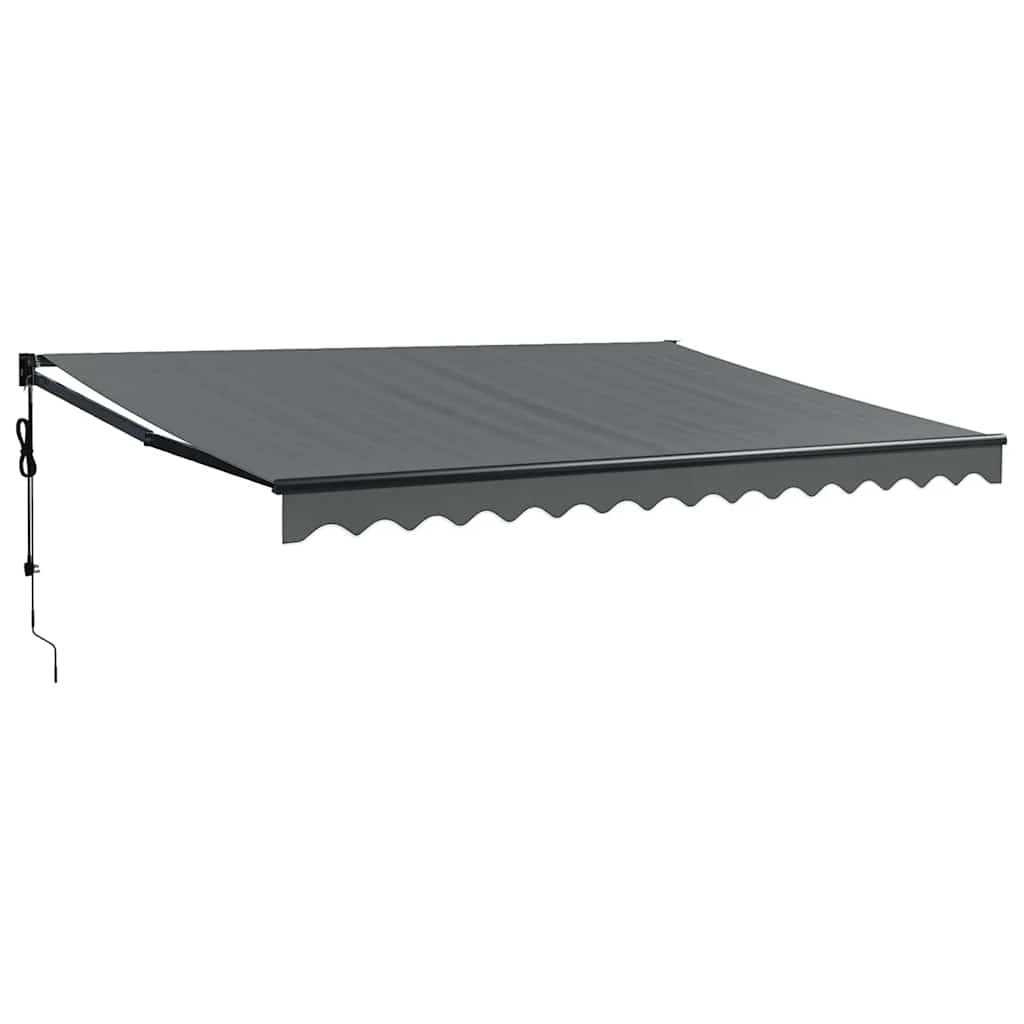 Elektrische Markise mit Kurbel Anthrazit 4x3 m