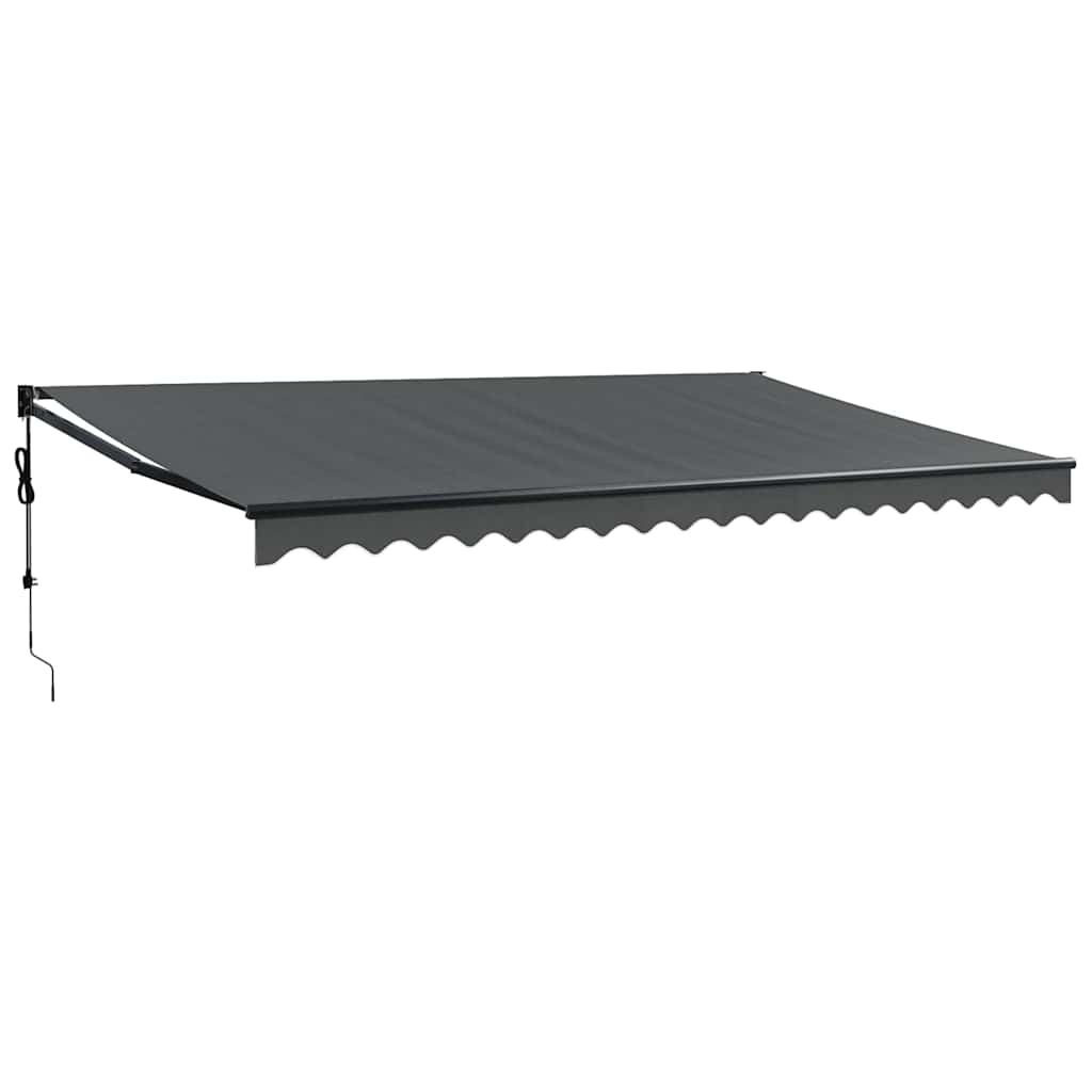 Elektrische Markise mit Kurbel Anthrazit 5x3 m