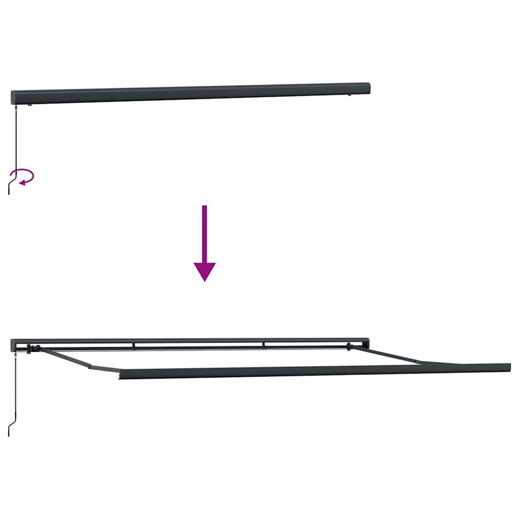 Markise Einziehbar Gelb und Weiß 4x3 m Stoff und Aluminium