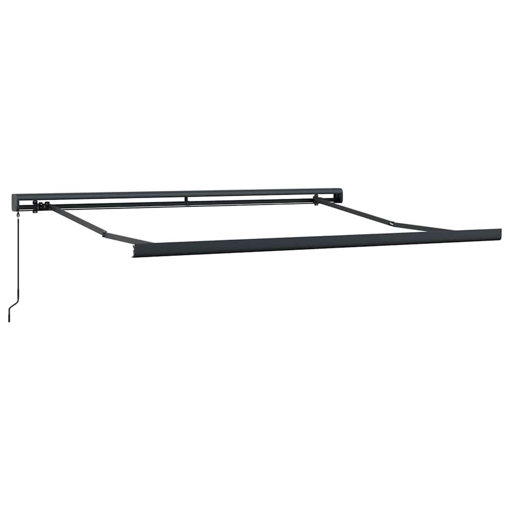 Markise Einziehbar Orange und Braun 3x2,5 m Stoff und Aluminium