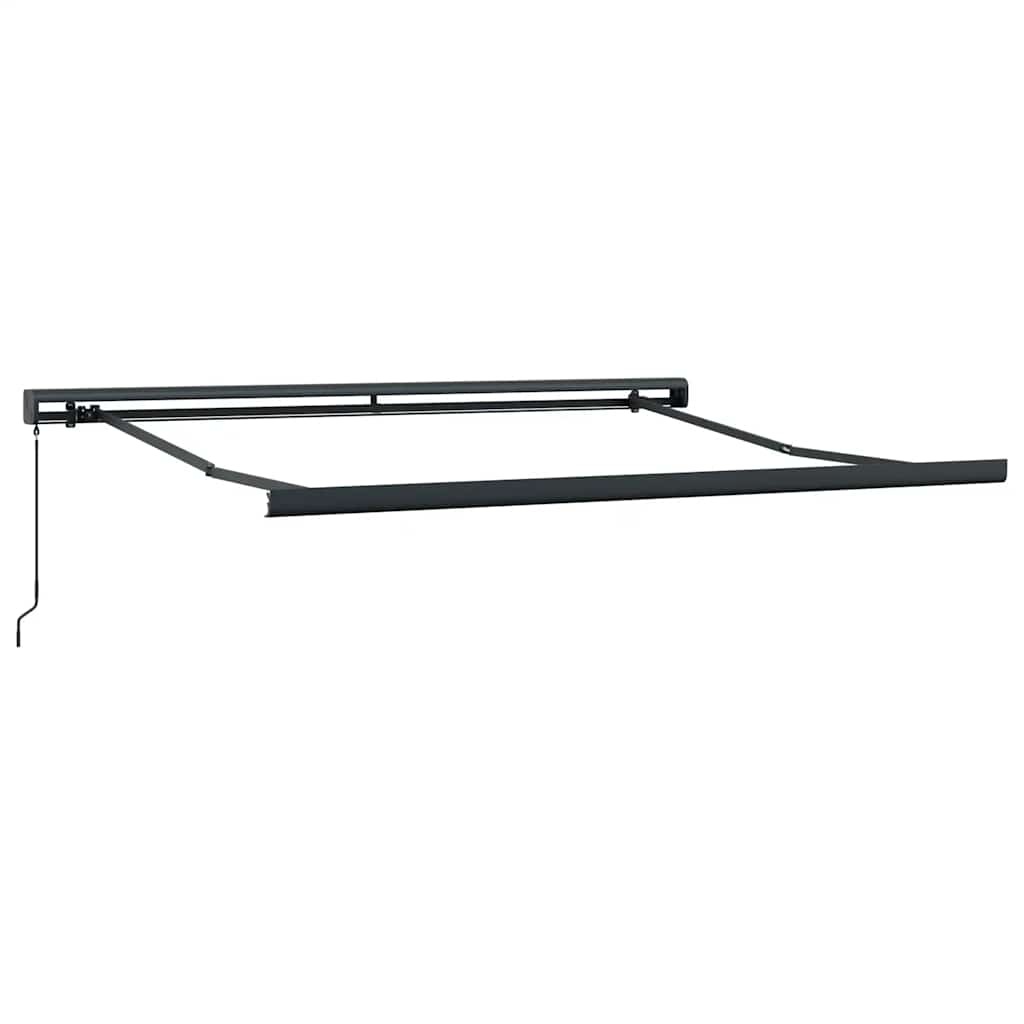 Markise Einziehbar Orange und Braun 3,5x2,5 m Stoff & Aluminium