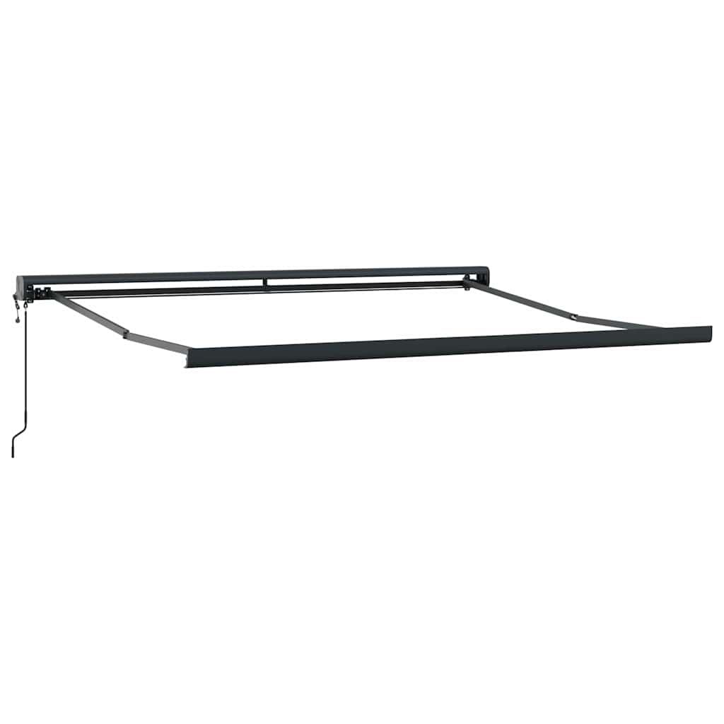 Markise Einziehbar Gelb und Weiß 3,5x2,5 m Stoff und Aluminium