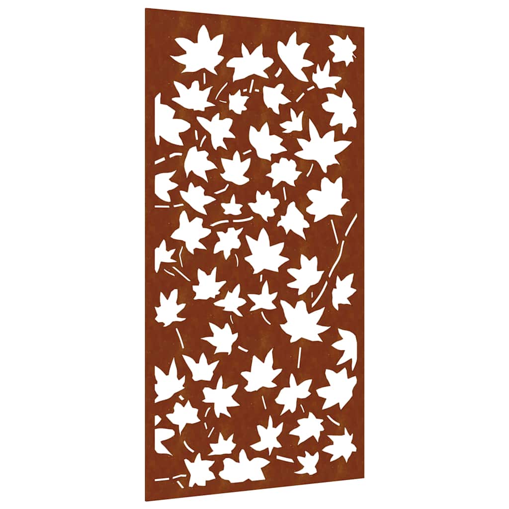 Garden Wall Decor 105x55 cm Corten Steel Maple Leaf Design