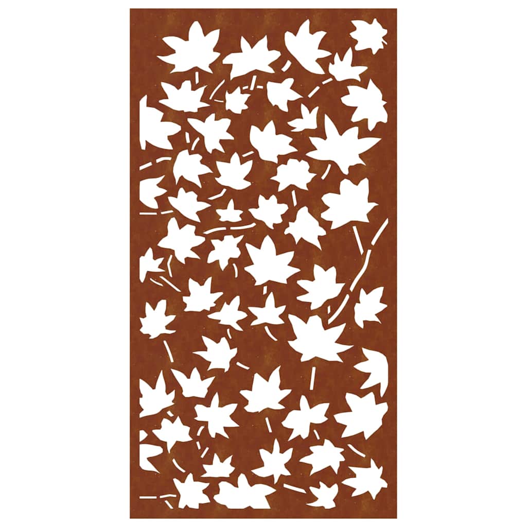 Garden Wall Decor 105x55 cm Corten Steel Maple Leaf Design