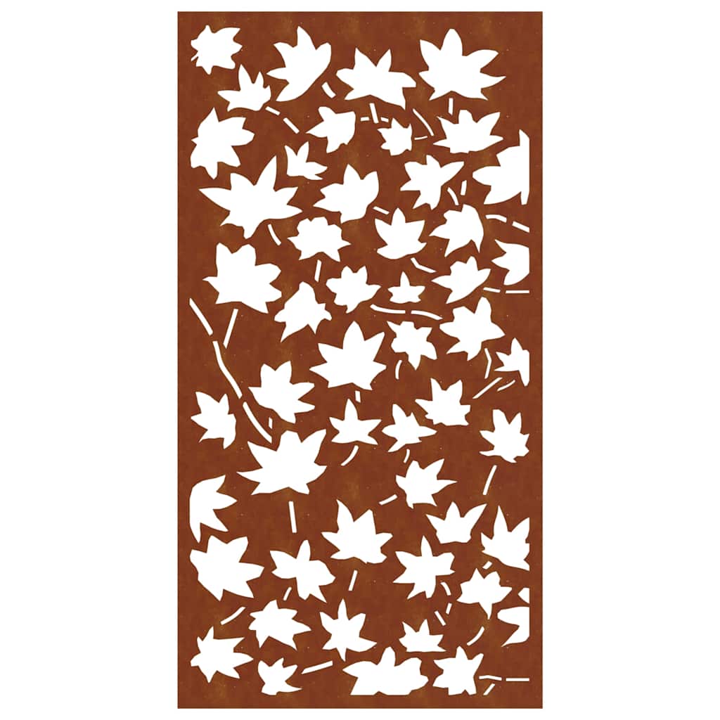 Garden Wall Decor 105x55 cm Corten Steel Maple Leaf Design