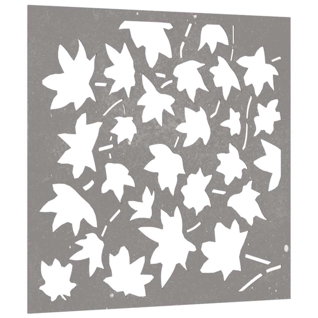 Décoration murale de jardin 55x55 cm en acier Corten motif feuille d'érable