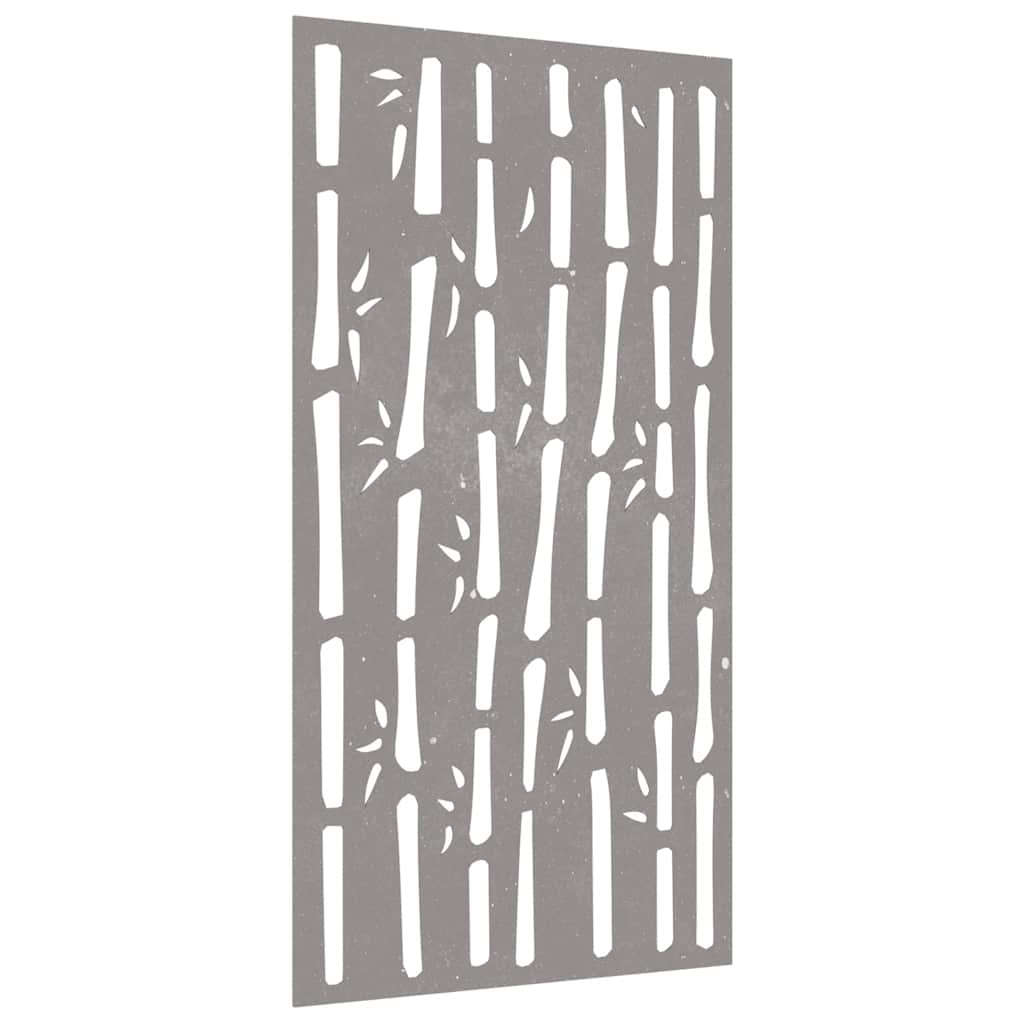 Garden Wall Decor 105x55 cm Corten Steel Bamboo Design
