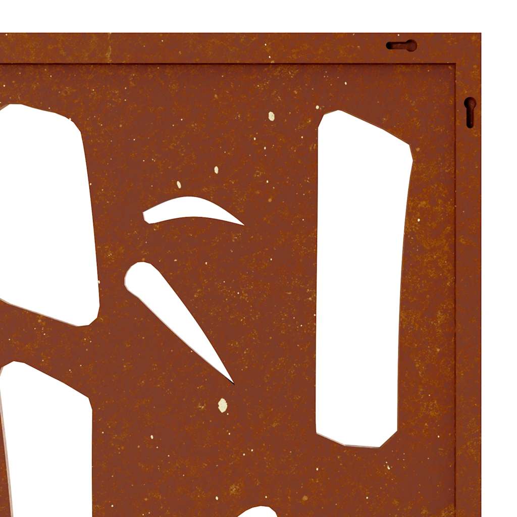 Garden Wall Decor 105x55 cm Corten Steel Bamboo Design