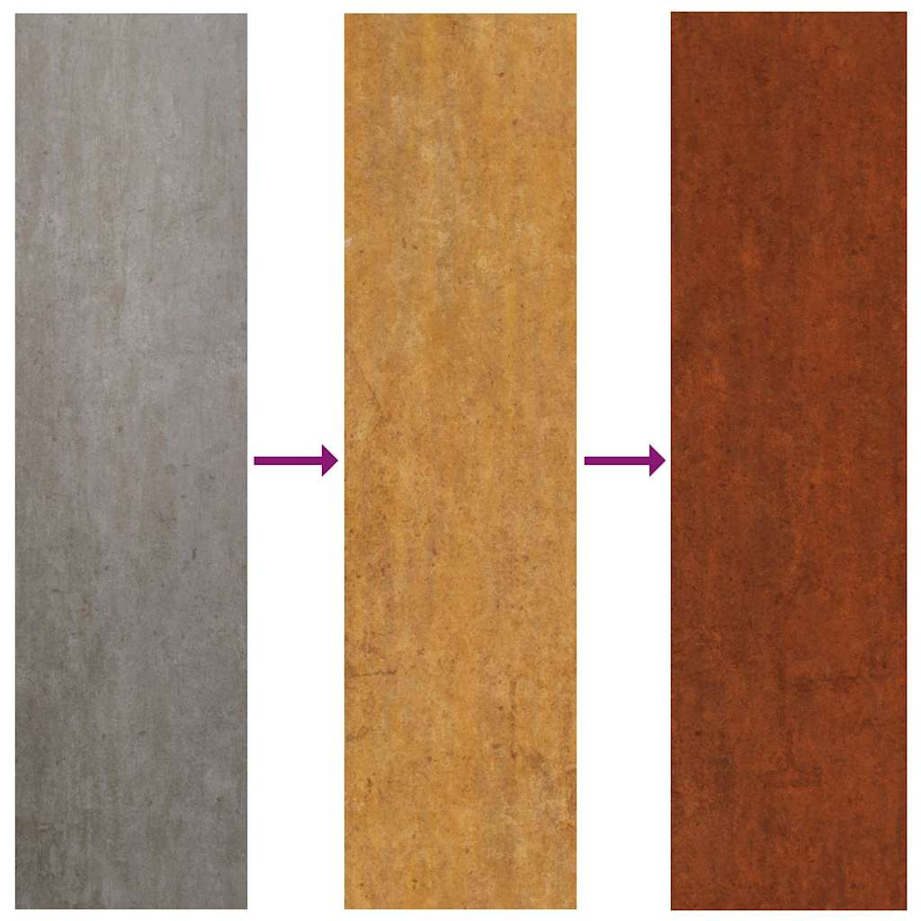 Garden Wall Decor 105x55 cm Corten Steel Flower Design