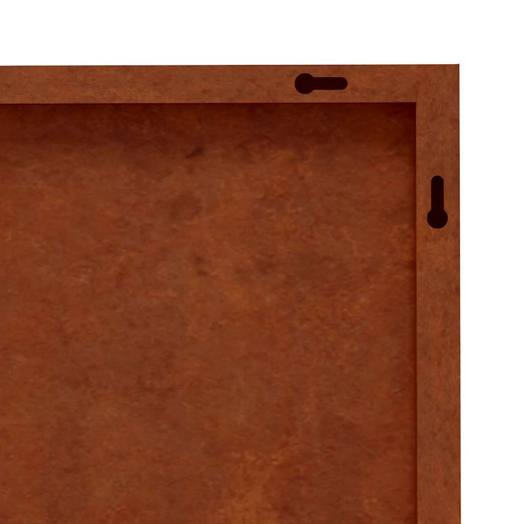 2-pc. Garden Wall Decoration 105x55 cm Corten Steel Flower Design