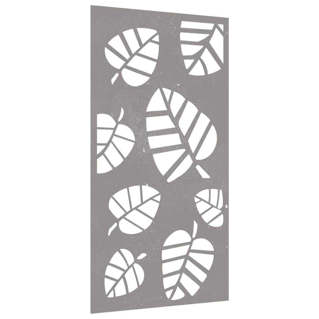 Décoration murale de jardin 105x55 cm en acier Corten design feuille