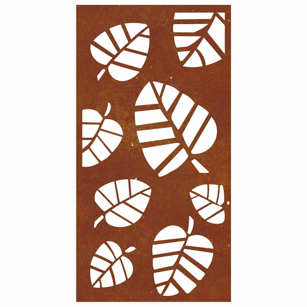 Décoration murale de jardin 105x55 cm en acier Corten design feuille