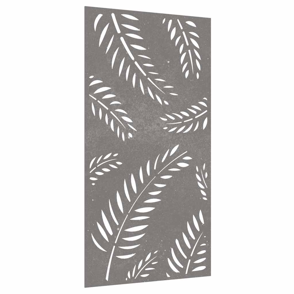 Décoration murale de jardin 105x55 cm en acier Corten design feuille