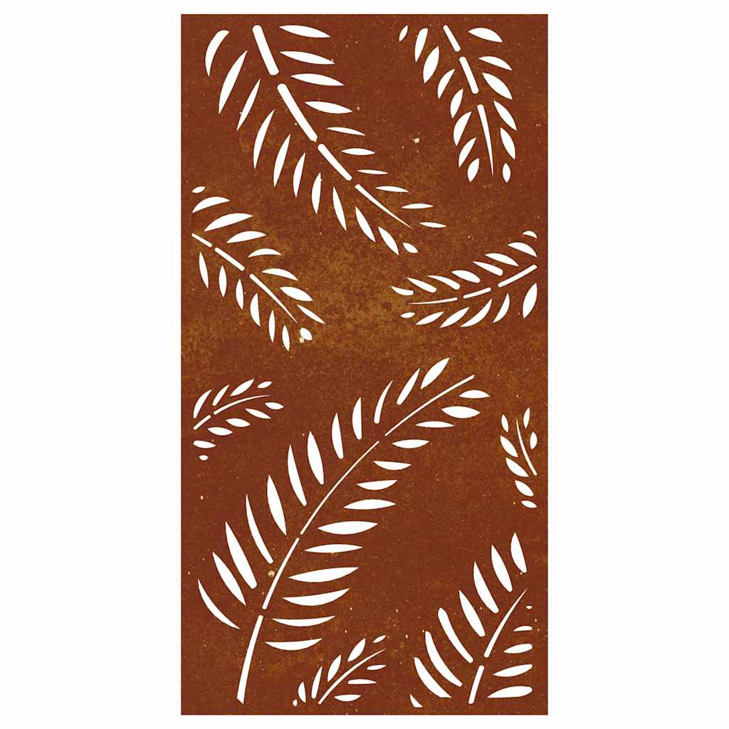 Décoration murale de jardin 105x55 cm en acier Corten design feuille