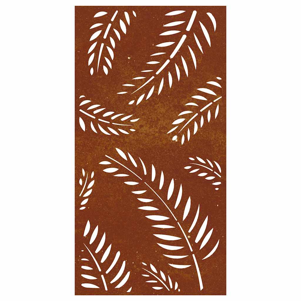 Décoration murale de jardin 105x55 cm en acier Corten design feuille