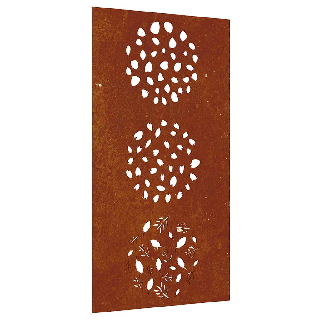 Garden Wall Decor 105x55 cm Corten Steel Leaf Design