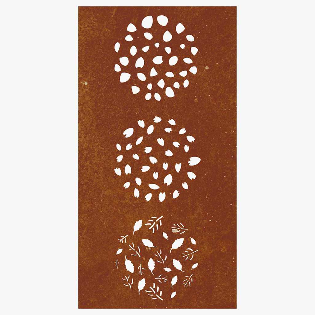 Garden Wall Decor 105x55 cm Corten Steel Leaf Design