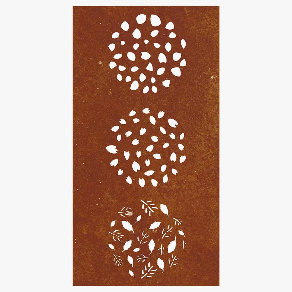Garden Wall Decor 105x55 cm Corten Steel Leaf Design