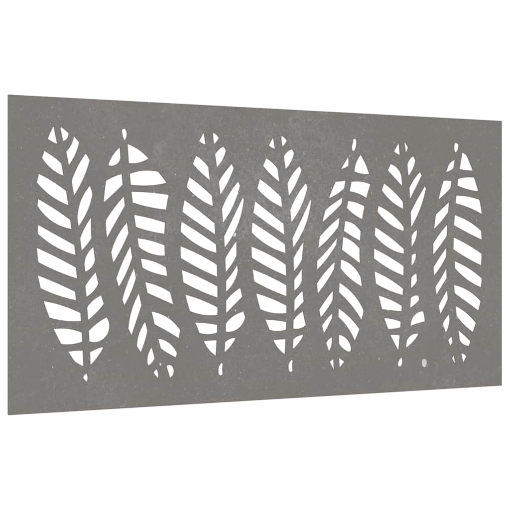 Décoration murale de jardin 105x55 cm en acier Corten design feuille