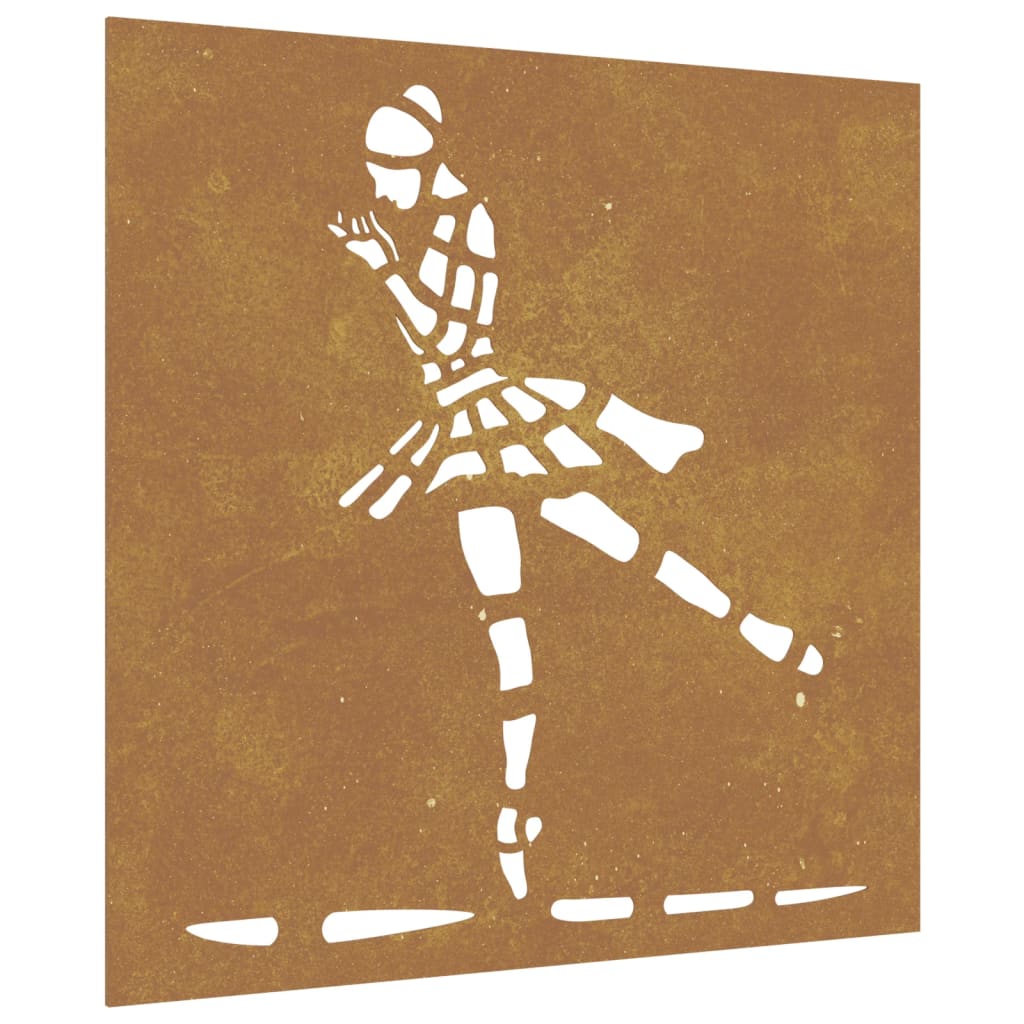 Garden Wall Decor 55x55 cm Corten Steel Ballerina