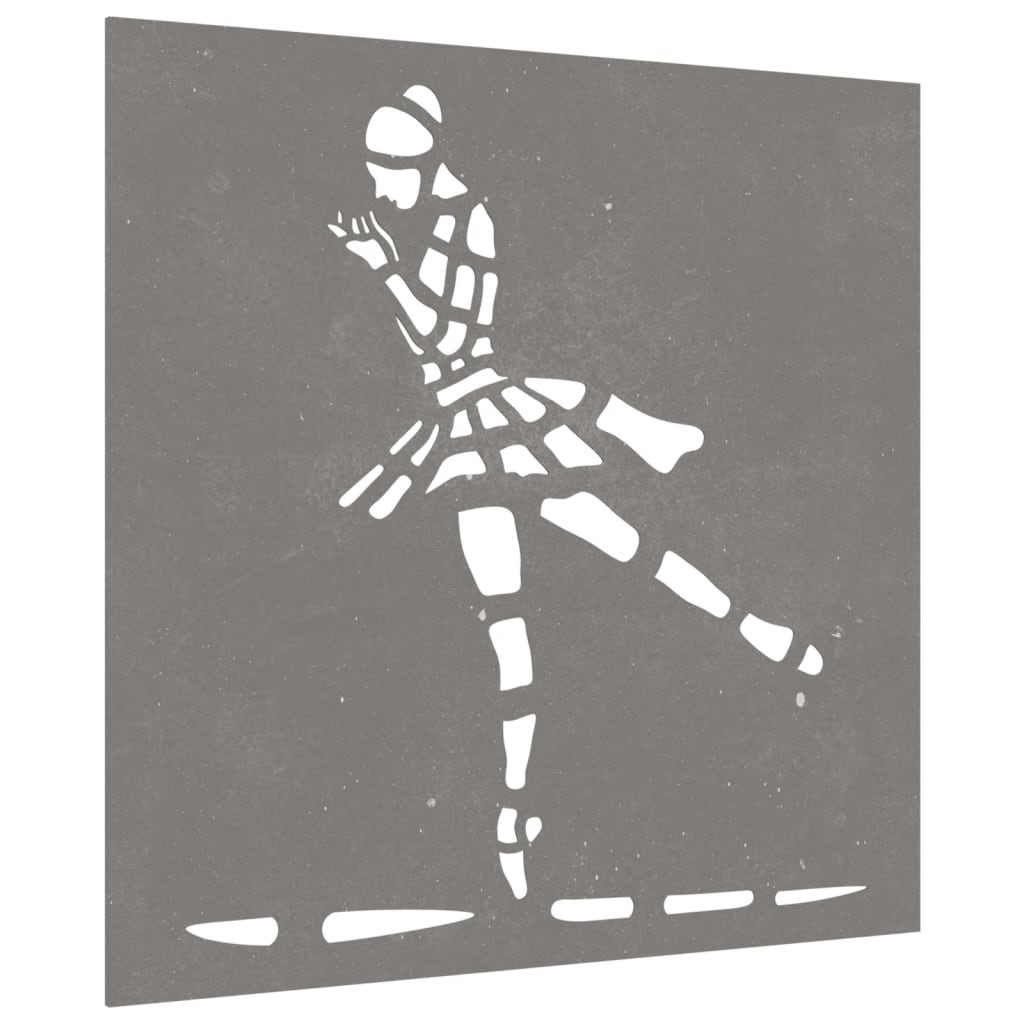 Garden Wall Decor 55x55 cm Corten Steel Ballerina