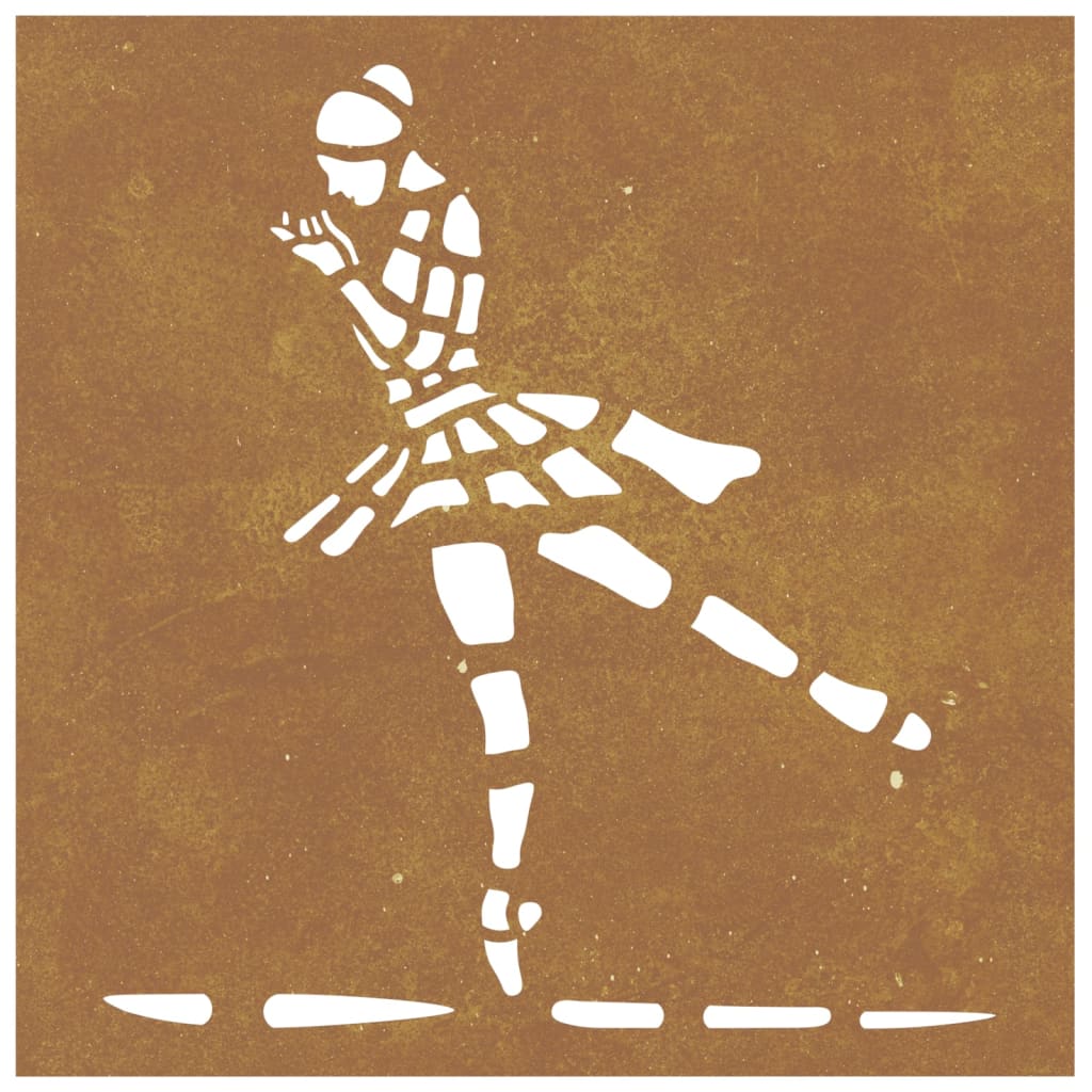 Garden Wall Decor 55x55 cm Corten Steel Ballerina