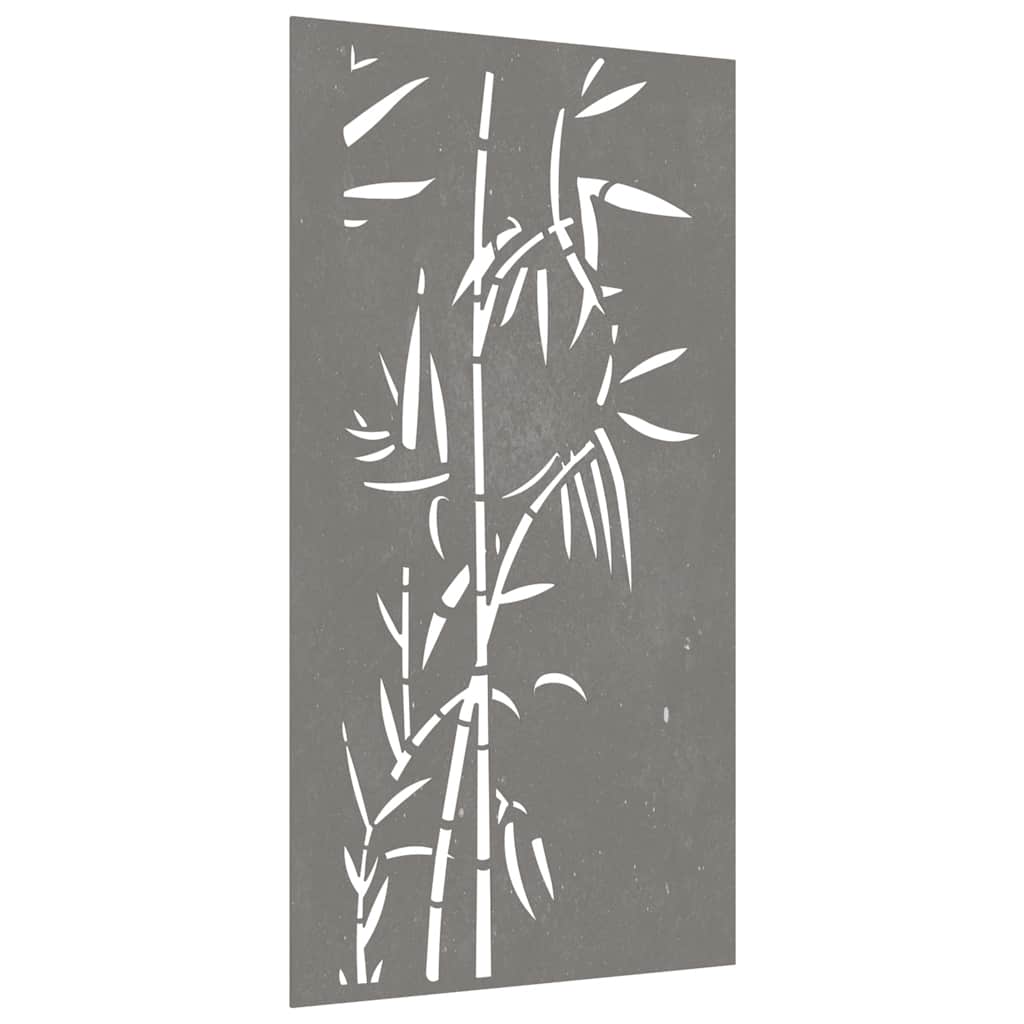 Garten-Wanddeko 105x55 cm Cortenstahl Bambus-Design
