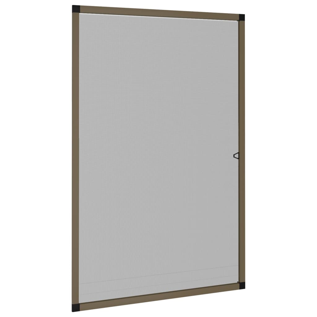Moustiquaire pour fenêtre marron 80x120 cm