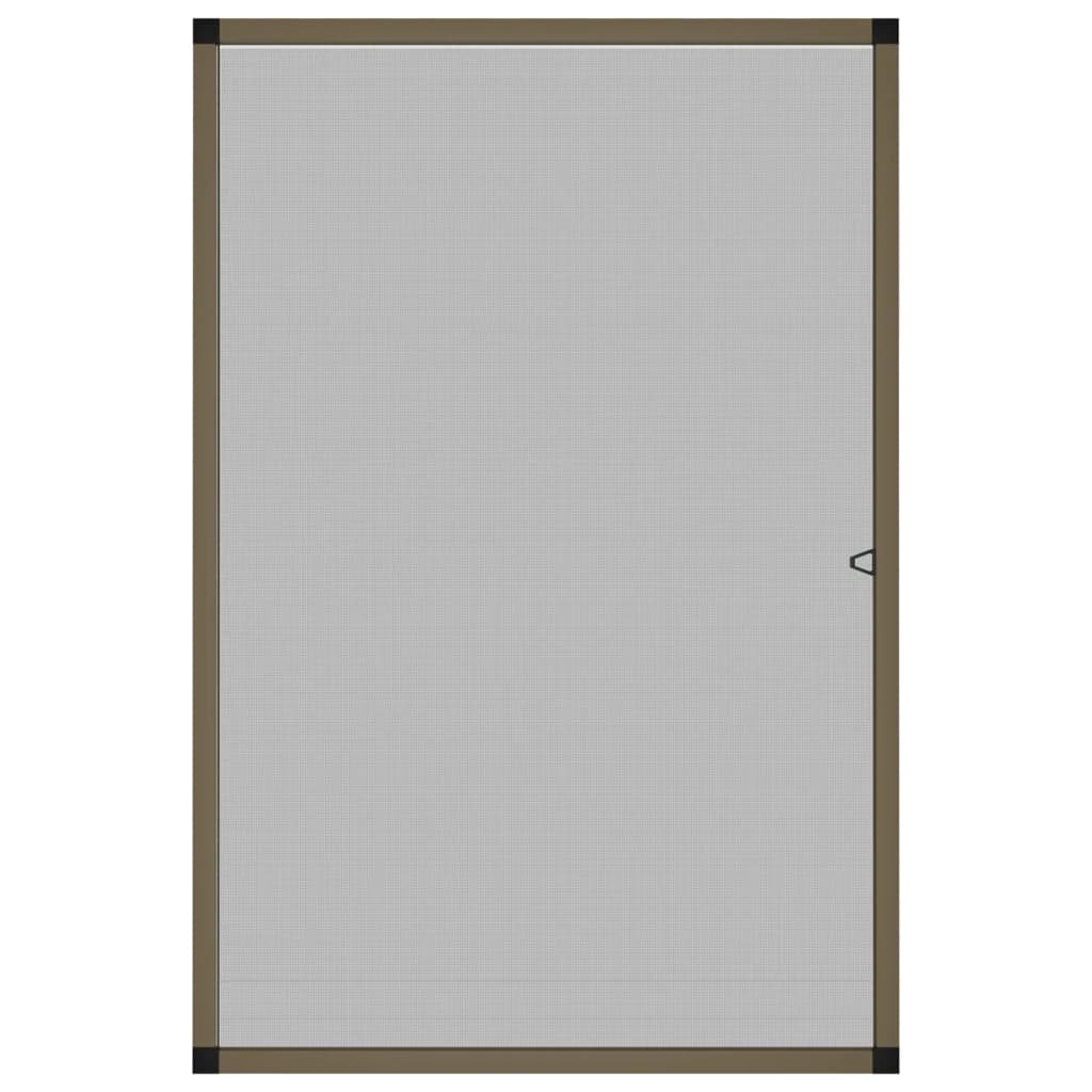 Moustiquaire pour fenêtre marron 80x120 cm
