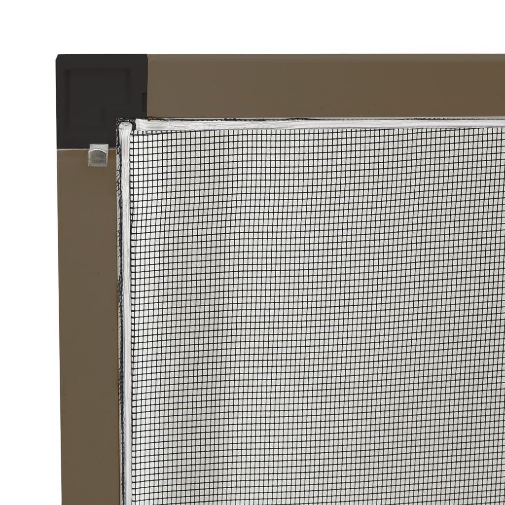 Moustiquaire pour fenêtre marron 80x120 cm