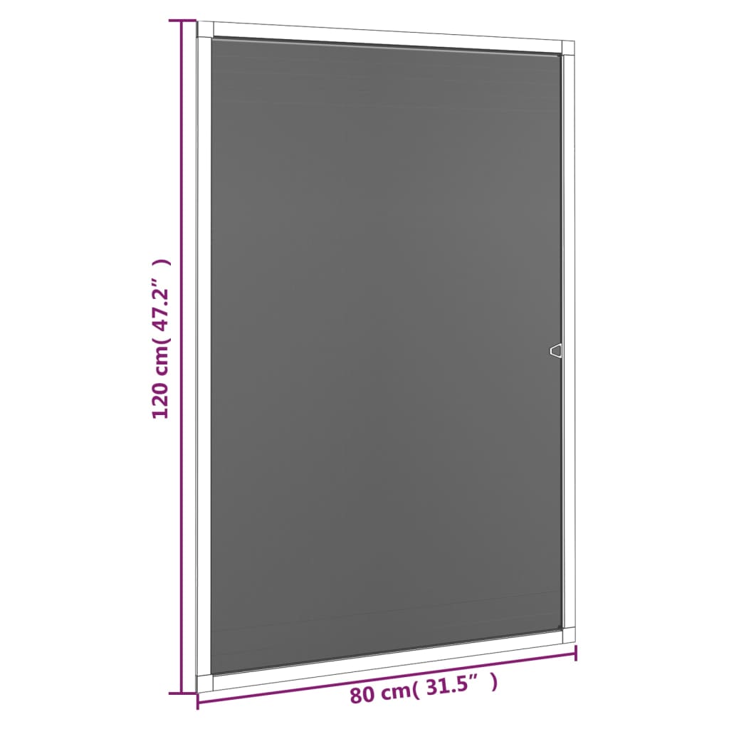 Moustiquaire pour fenêtre marron 80x120 cm