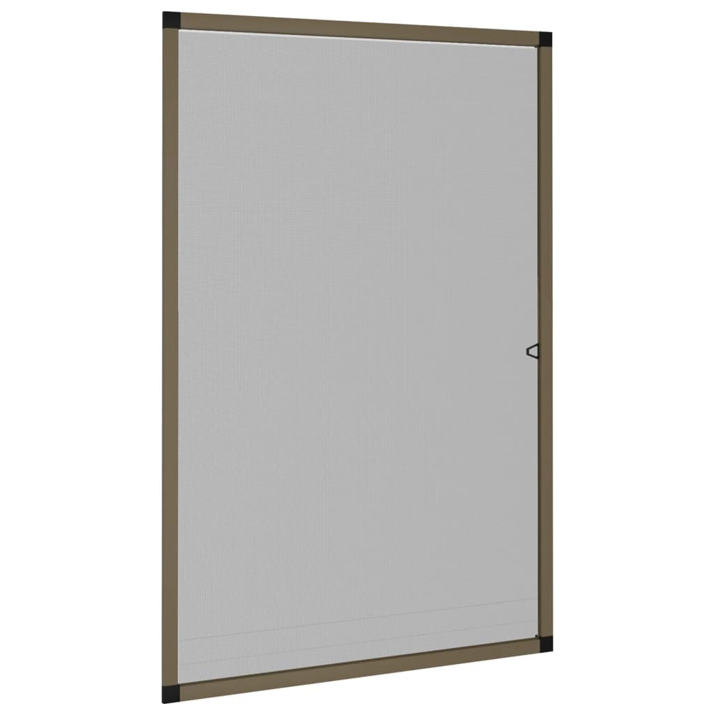 Moustiquaire pour fenêtre marron 90x120 cm