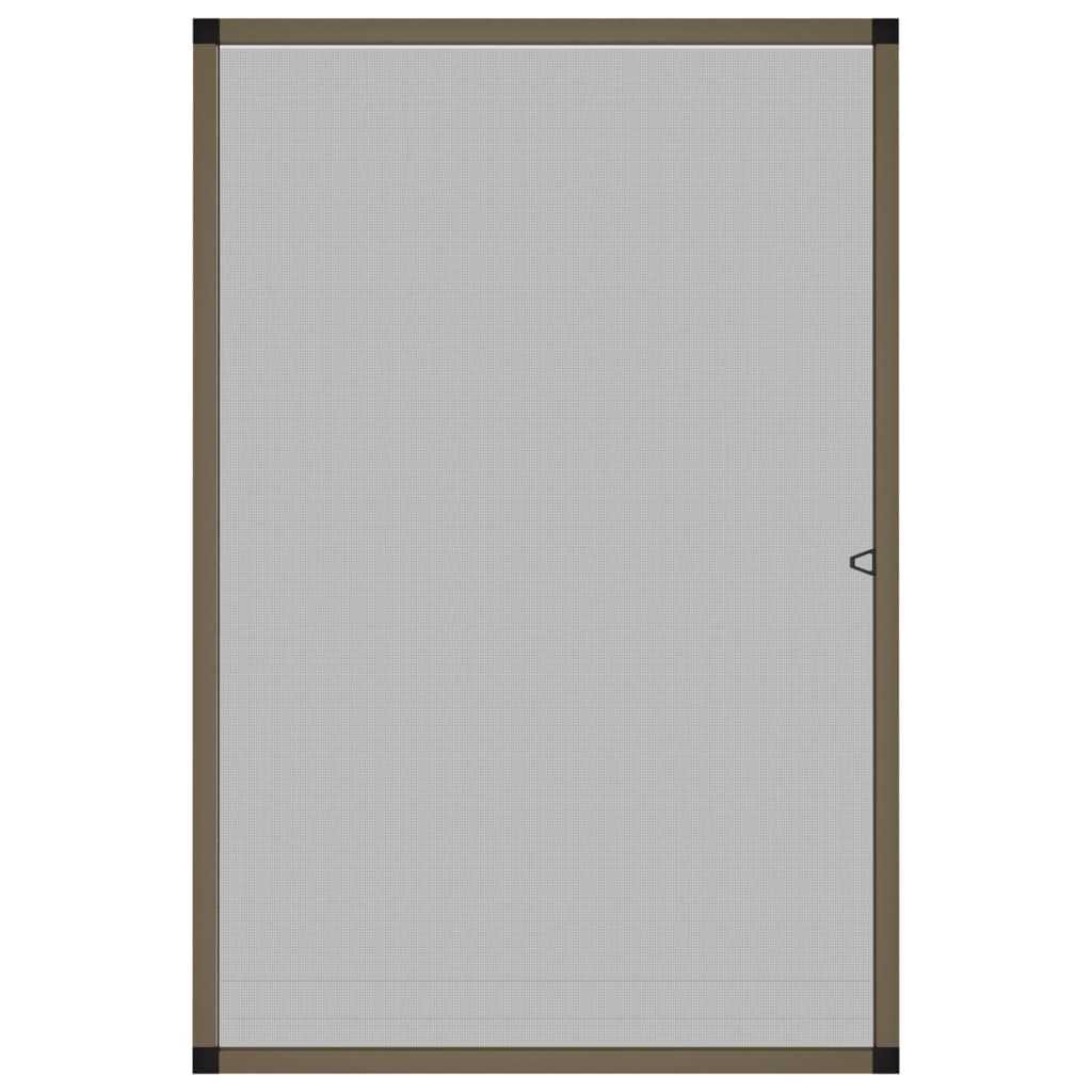 Moustiquaire pour fenêtre marron 90x120 cm