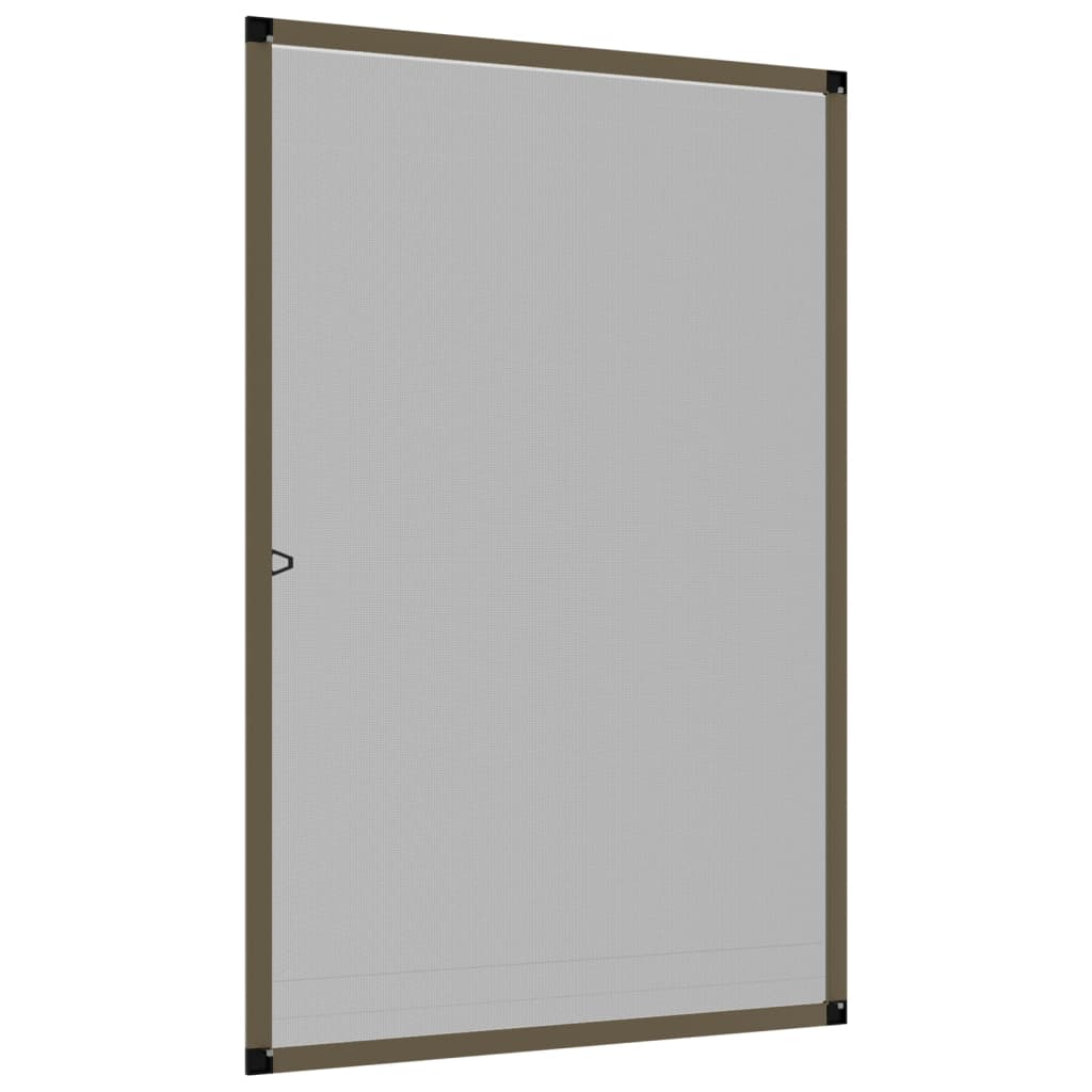 Moustiquaire pour fenêtre marron 90x120 cm