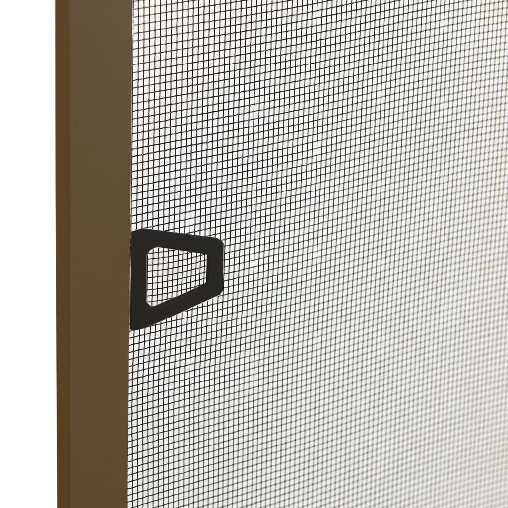 Moustiquaire pour fenêtre marron 90x120 cm