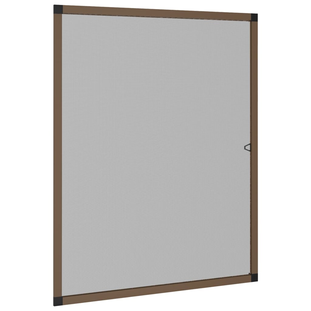 Moustiquaire pour fenêtre marron 100x120 cm