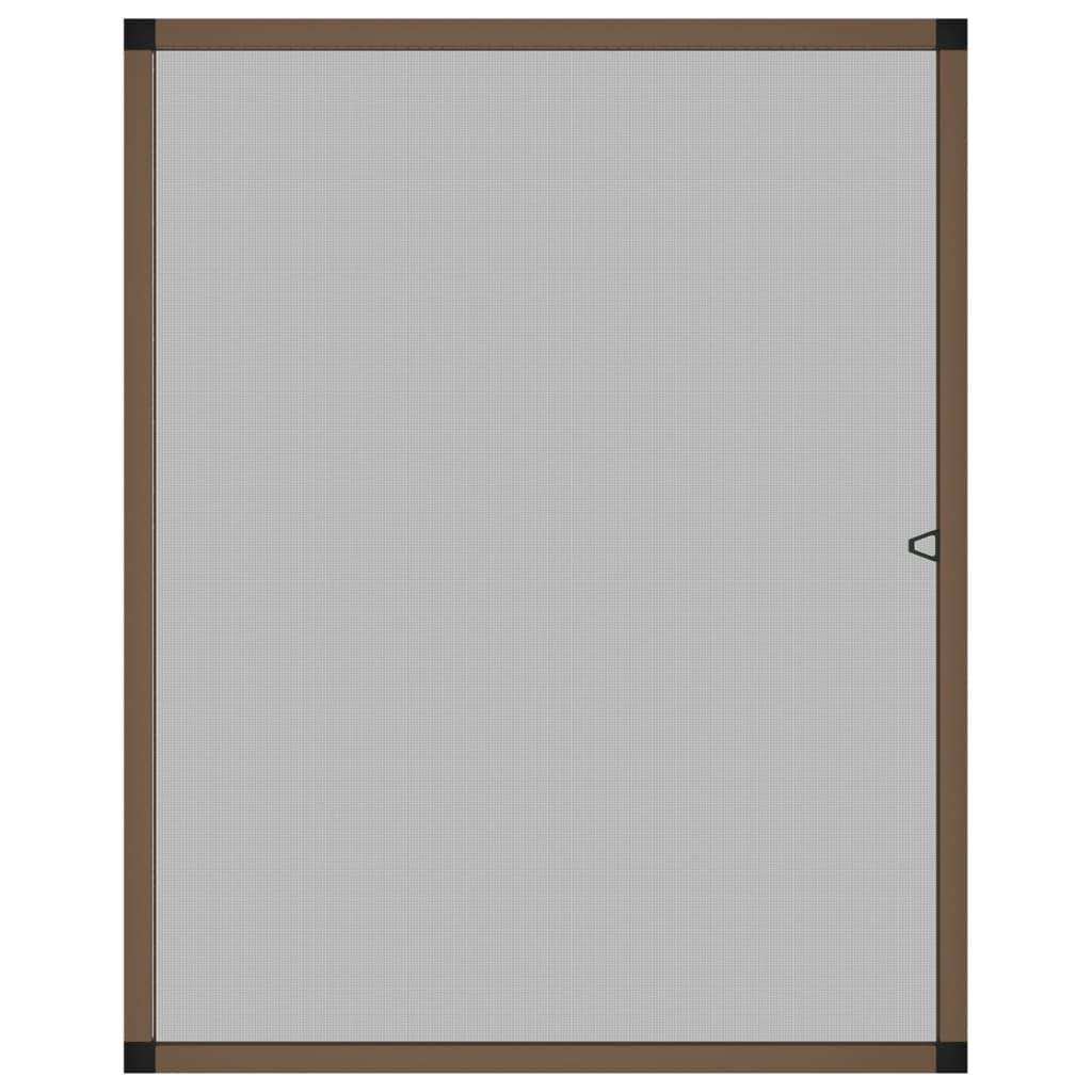 Moustiquaire pour fenêtre marron 100x120 cm