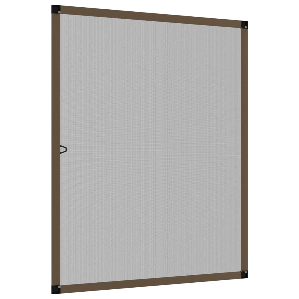 Moustiquaire pour fenêtre marron 100x120 cm
