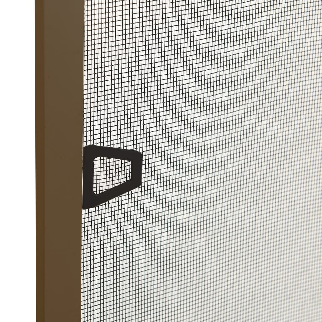 Moustiquaire pour fenêtre marron 100x120 cm