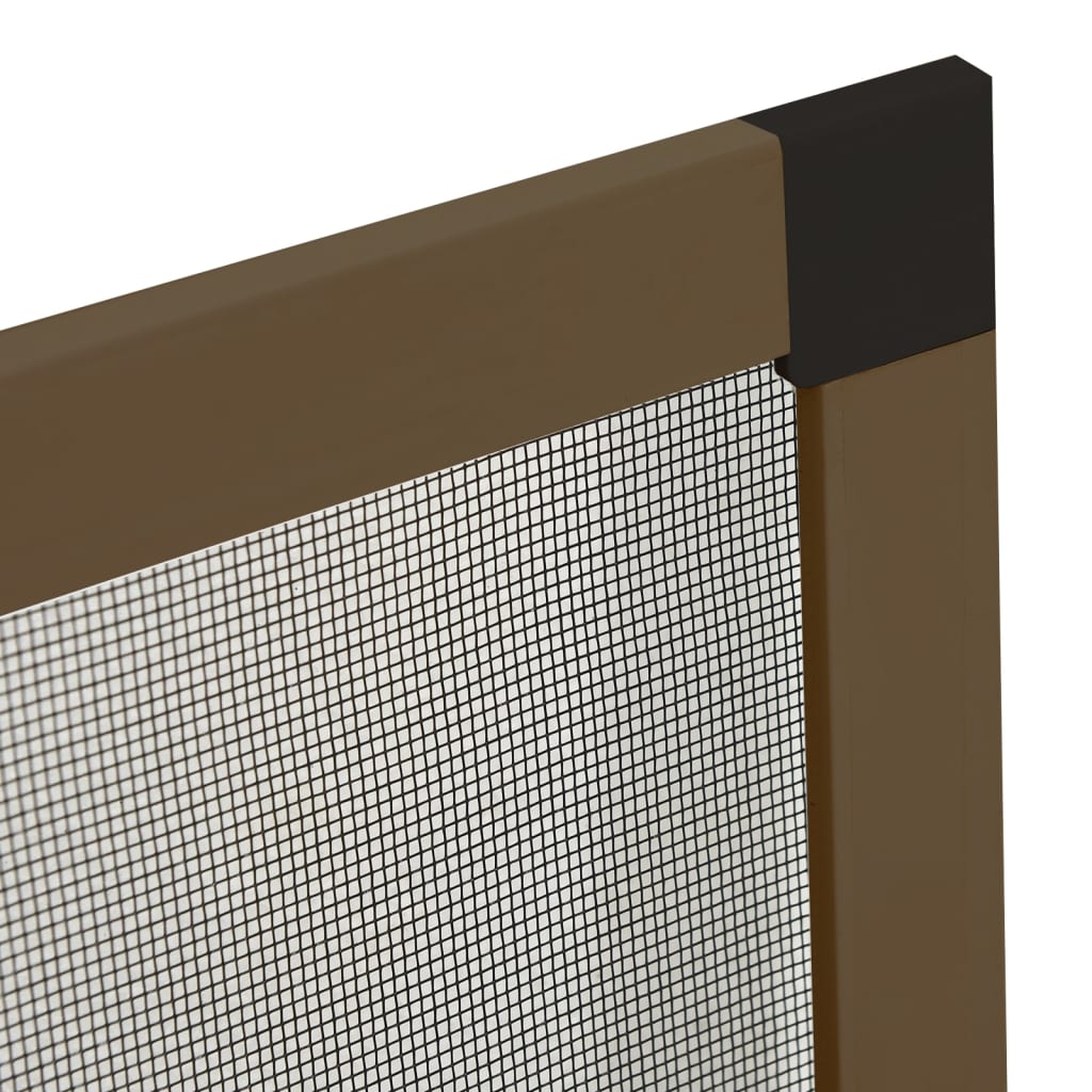 Moustiquaire pour fenêtre marron 100x120 cm