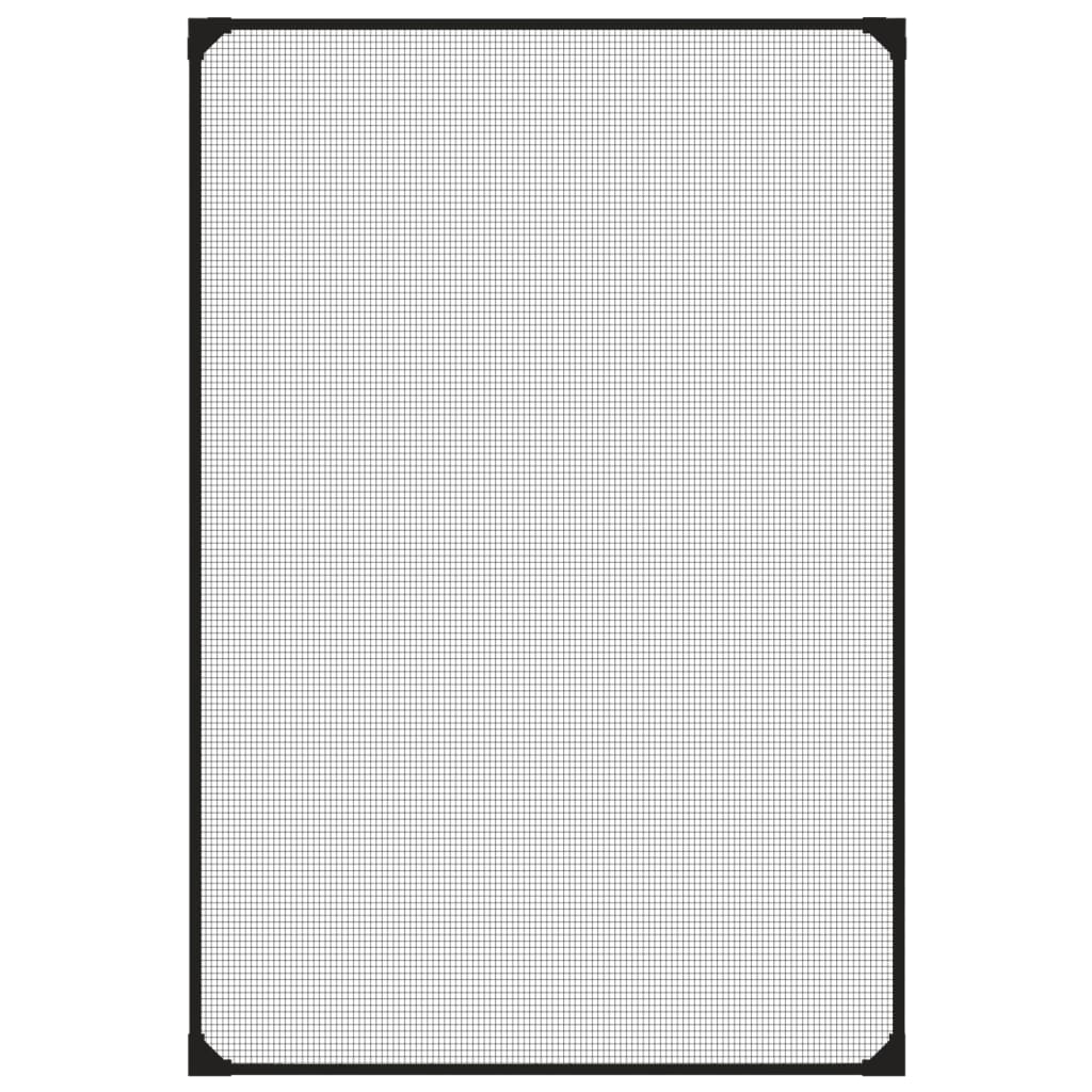 Magnetic Fly Screen for Windows Anthracite 80x120 cm